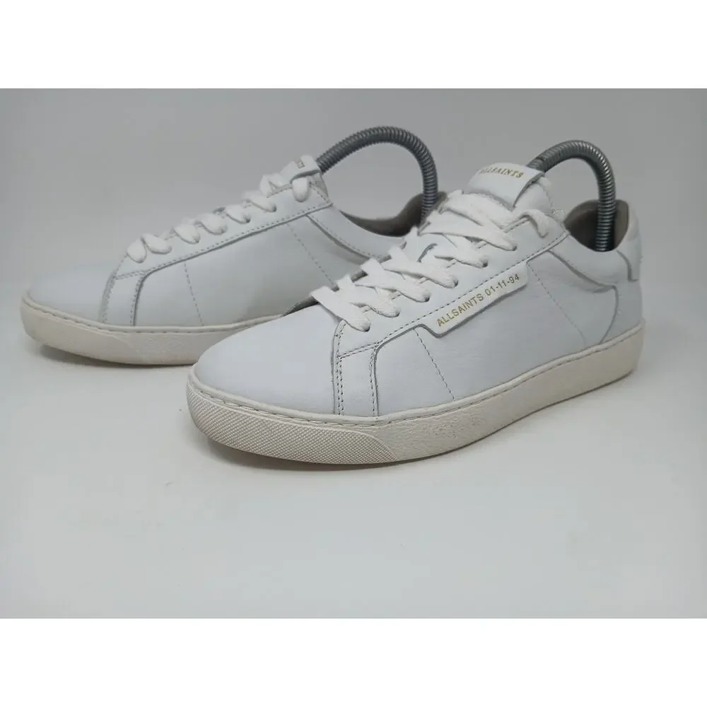 Allsaints Shana Low Top Sneakers 01-11-94 Men Size 8 Luxury Shoes Sheer WF081V